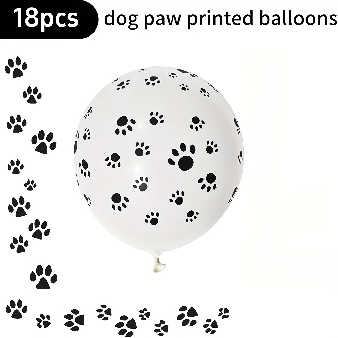 Paw Balloons, Dog Paw Balloons, White Paw Print Balloons Pet Latex Balloons Helium For Kids Animal Dog Themed Party, Dog Birthday Decorations, Themed Party Supplies, For Halloween, Christmas