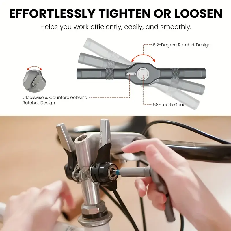 25 in 1 magnetic ratchet screwdriver set chrome vanadium steel reverse handle internal hex bits for furniture car computer bicycle diy carrying case tool kit durable construction screwdriver set Product details 2