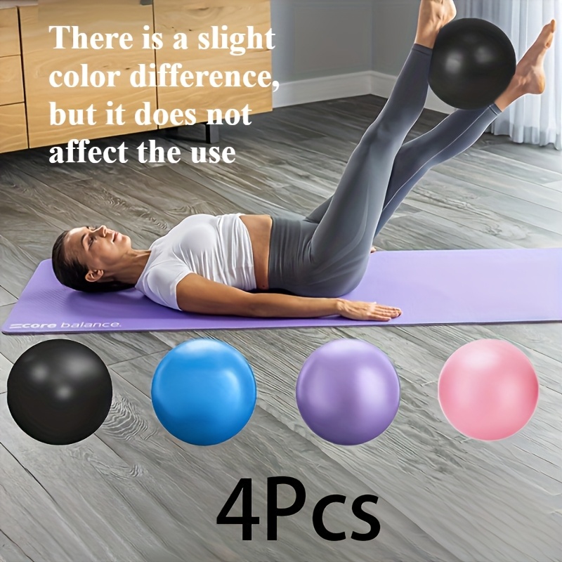 4pcs Soft Fitness Yoga Balls, With Exercise Guide, Suitable For Home , Pilates, , Workout, Balance, Stability