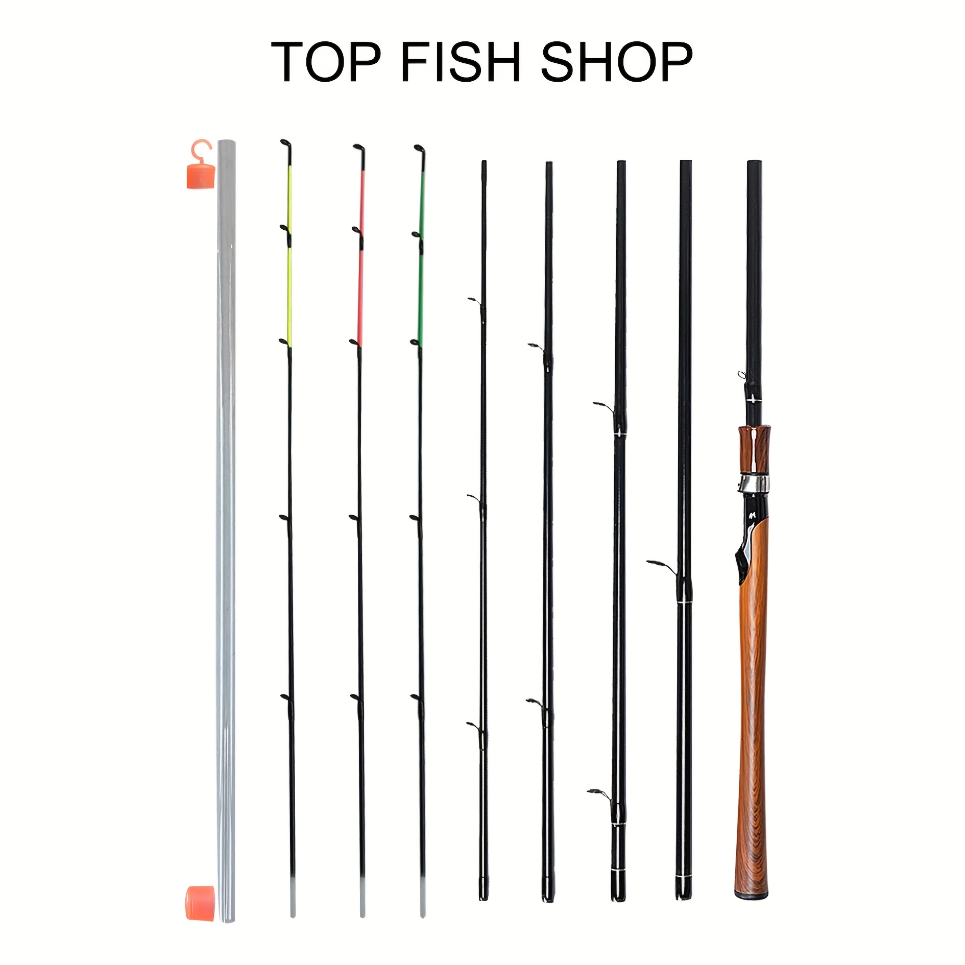 

Top /9.85ft Portable High Carbon Fiber Feeder Fishing Rod, Wood Grain Handle, Comfortable Grip, Ceramic Guide Ring, Special Wheel Design, Suitable For Areas Medium/low/ - Black,