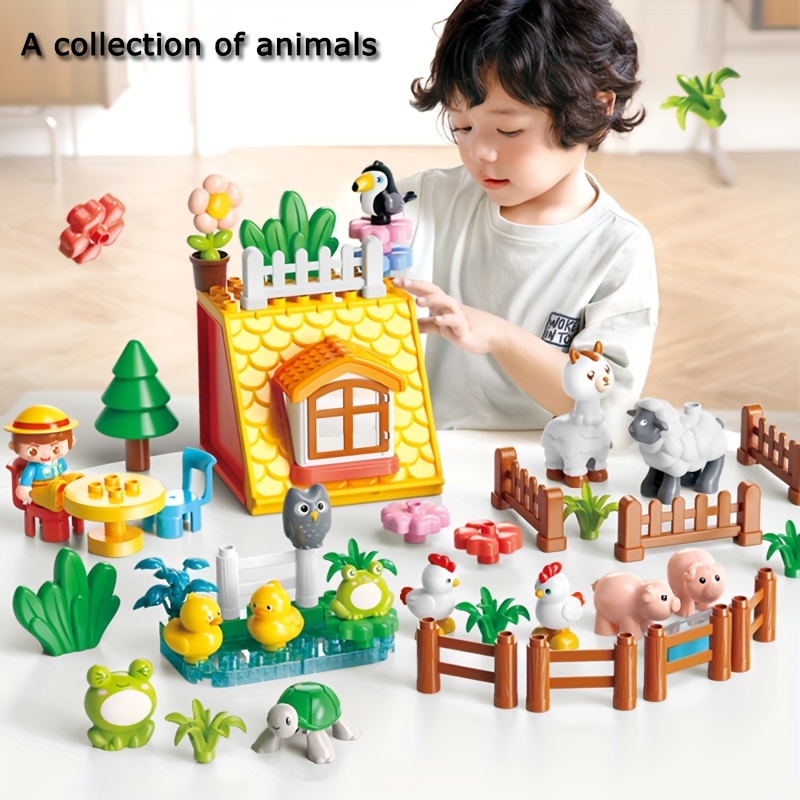 65pcs Happy Farm Big Size Blocks Set