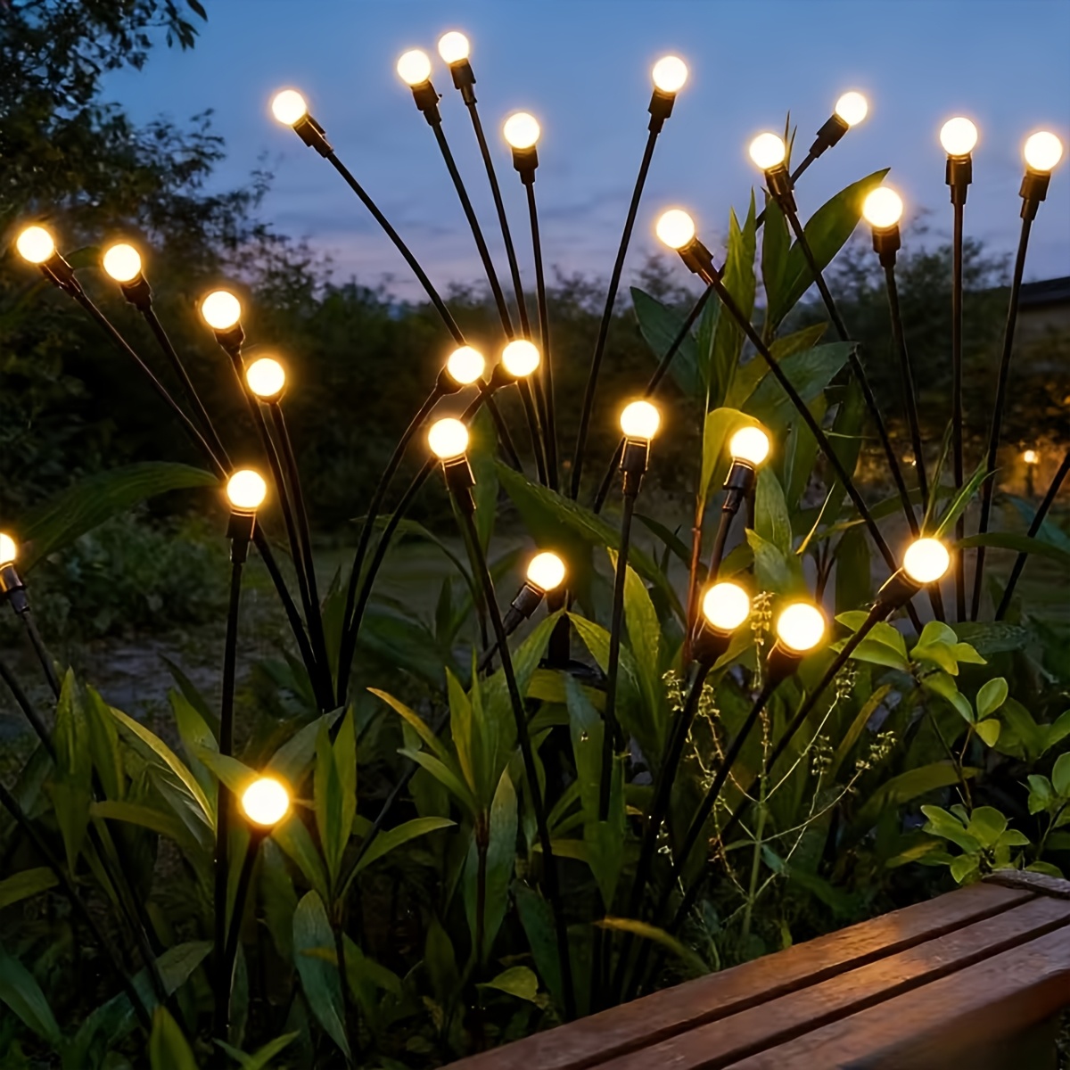 E-shop 10 Solarglühwürmchen-Lichter - 2 | Außendekoration für Innenhof, Rasen-Landschaftsbeleuchtung, Garten-Solarleuchten für den Außenbereich,