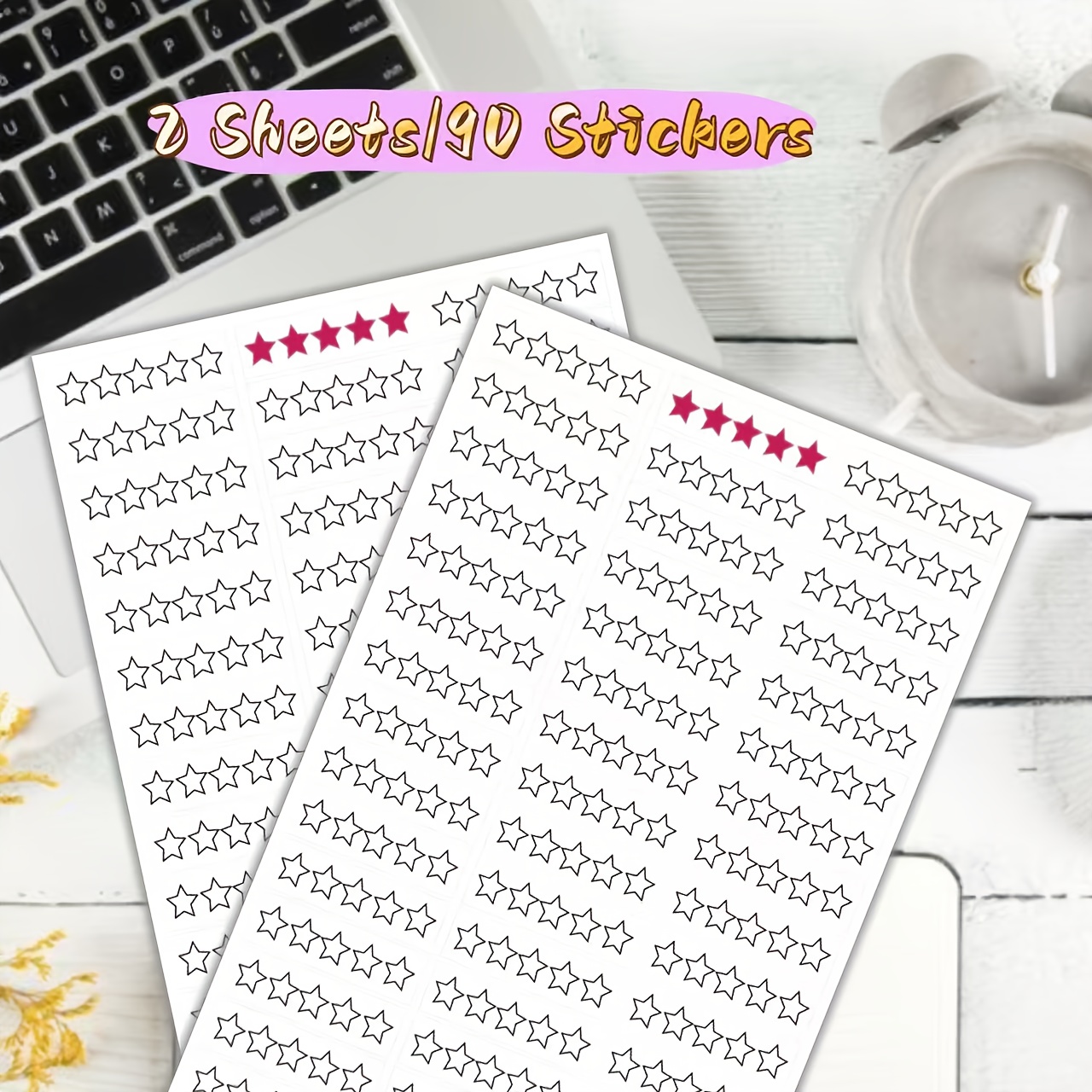 2 Sheets/90 Stickers Star Rating Plan Stickers, Book Rating Plan Stickers, Book Review Stickers, Reading Stickers, Book Gifts, Christmas Gifts For Book Lovers
