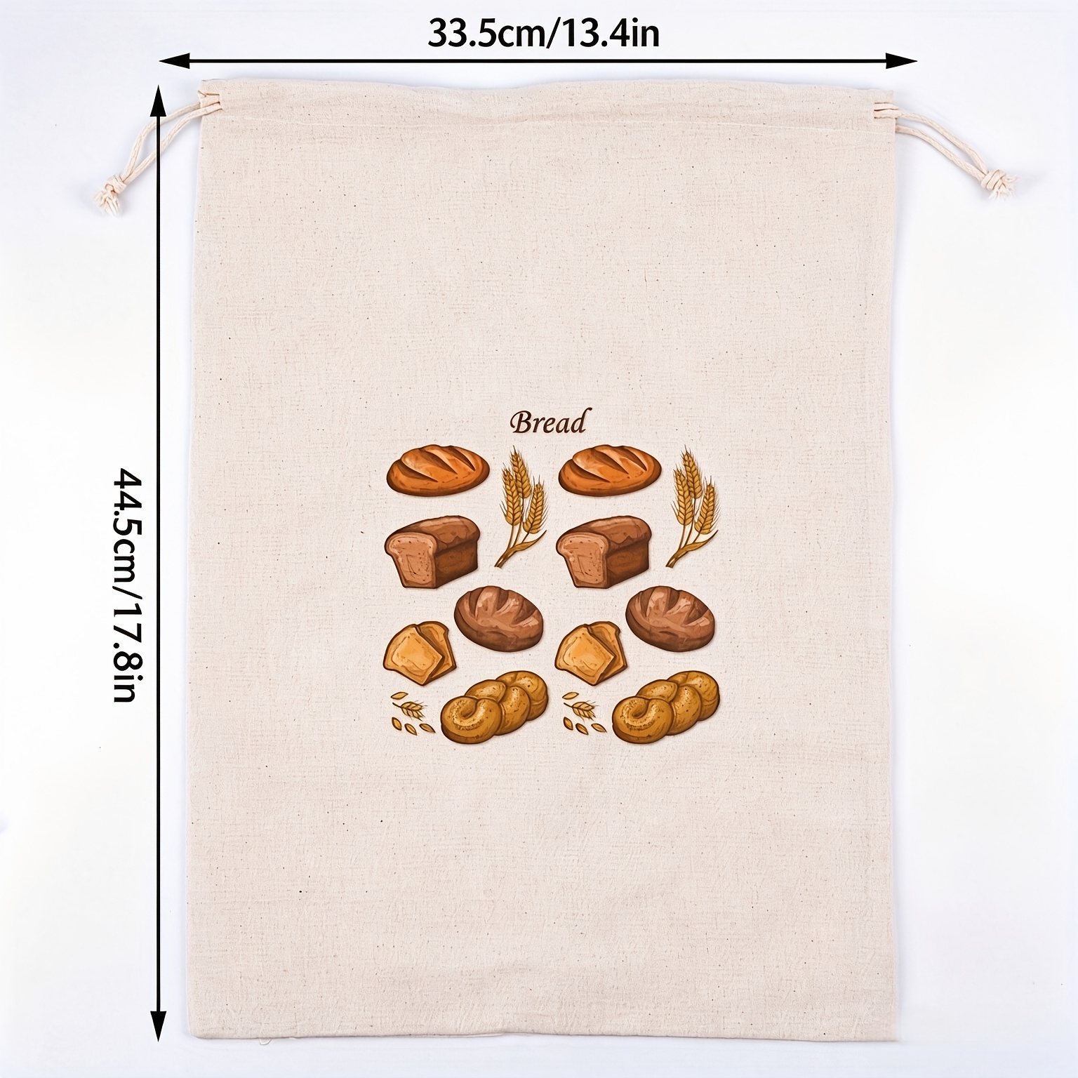 TEMU 1pc Linen Bread Bags - Reusable, Natural Storage For Sourdough & Artisan Breads, Perfect Gift For Bakers & , Baking Essentials|decorative Bread