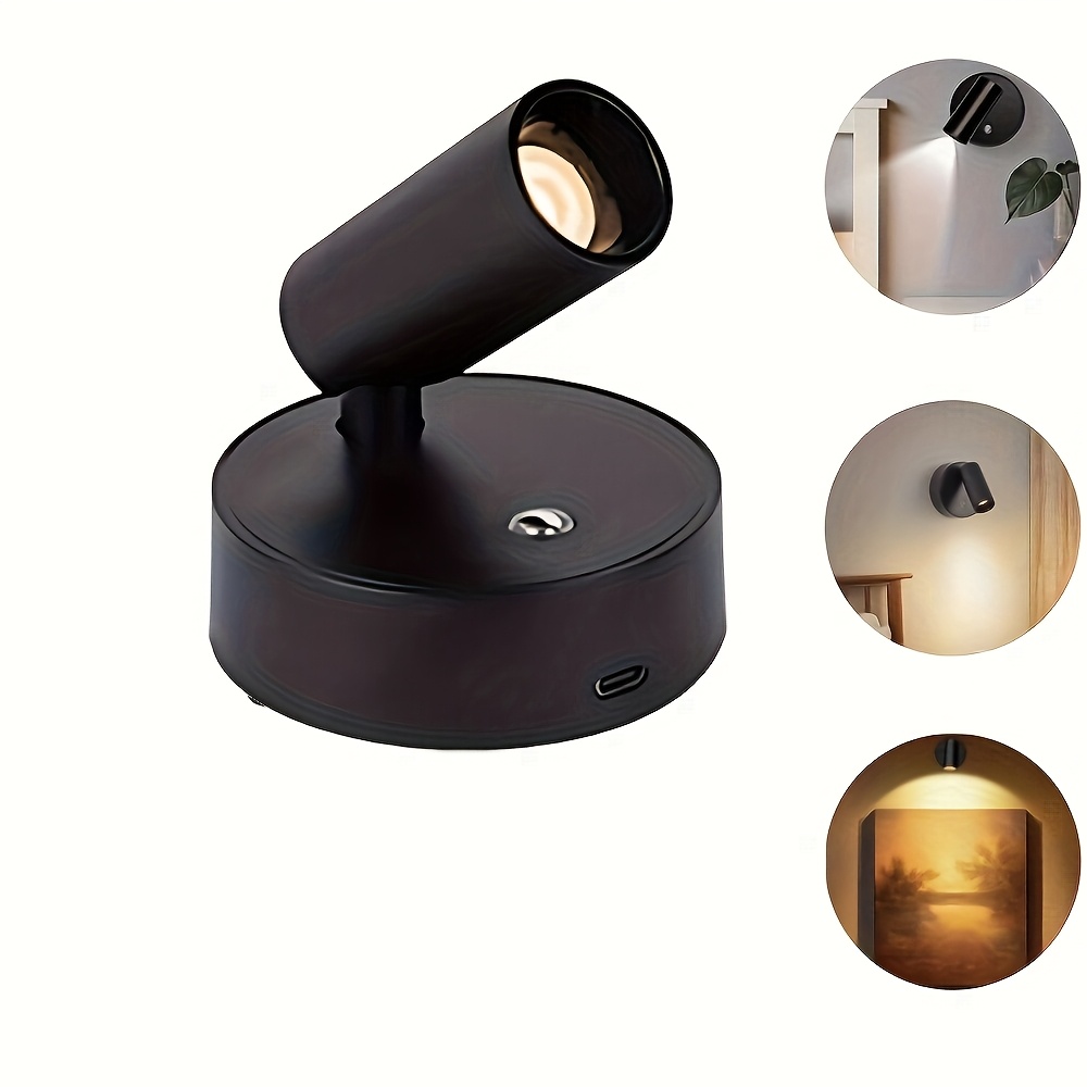TEMU Foco LED Multifuncional, de Luz / Frío/ y Ajustables, para Iluminación de Plantas y - Instalación Sin Taladro, Encendido/Apagado Automático,