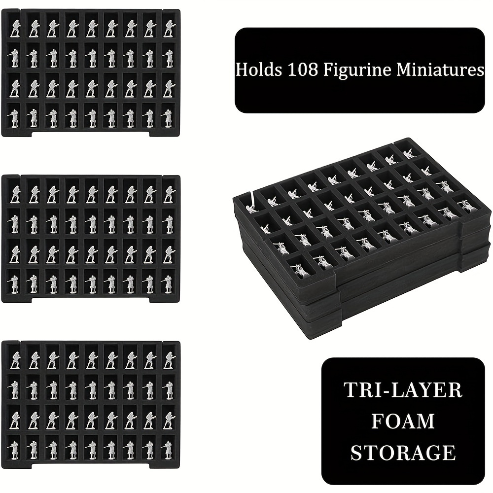Miniature Storage Carrying Case, 108 Slot Figure Organizer