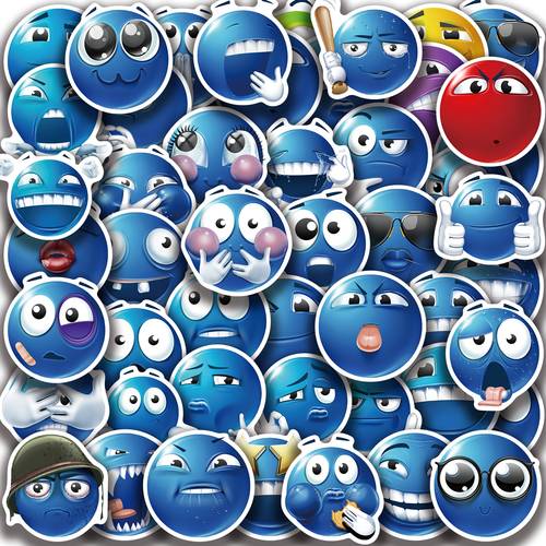 50pcs funny creepy fun bean stickers for luggage skateboard water cup motorcycle notebook sticker