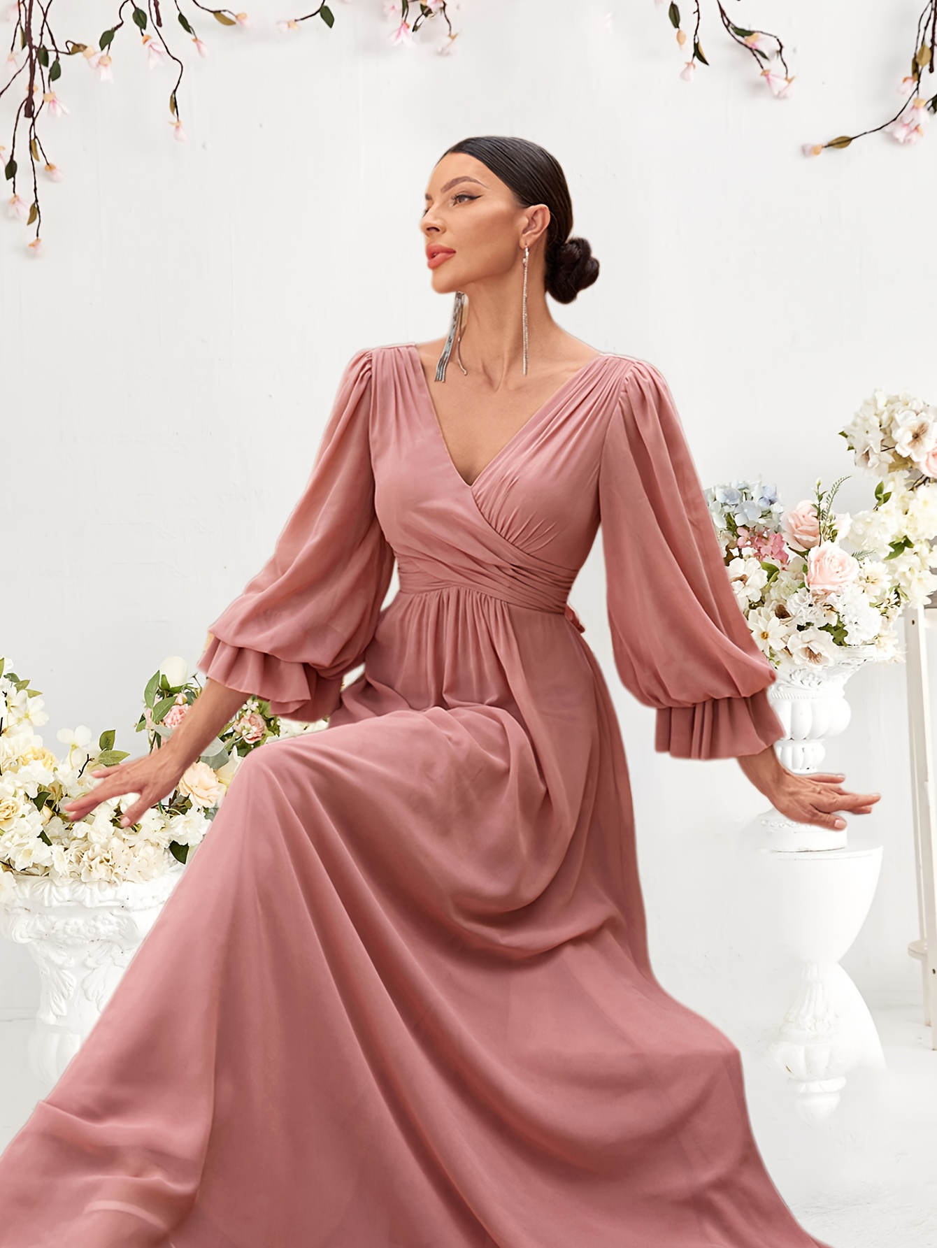 poly chiffon bridesmaid dresses Belsoie L204002 Bridesmaid Dress