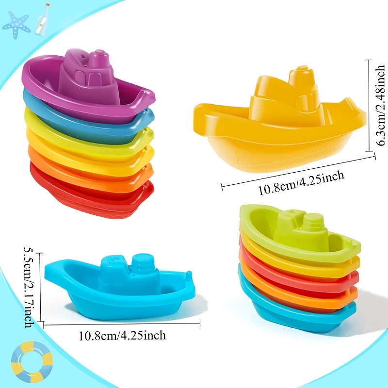 3/5pcs Mold-Free Floating Toys Vibrant Colors (Orange, Purple, Red,  Green, Blue, Yellow) Baby Water Table Toys for Toddlers 6-18 Months,