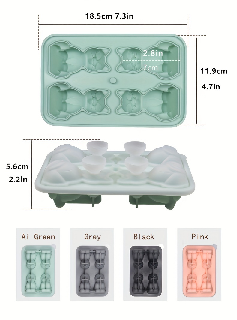 1pc   mold silicone cat   tray multifunctional chocolate mold mold for pudding   whiskey   tray ice trays for freezer cocktail whiskey kitchen accessaries apartment essentials party supplies details 2