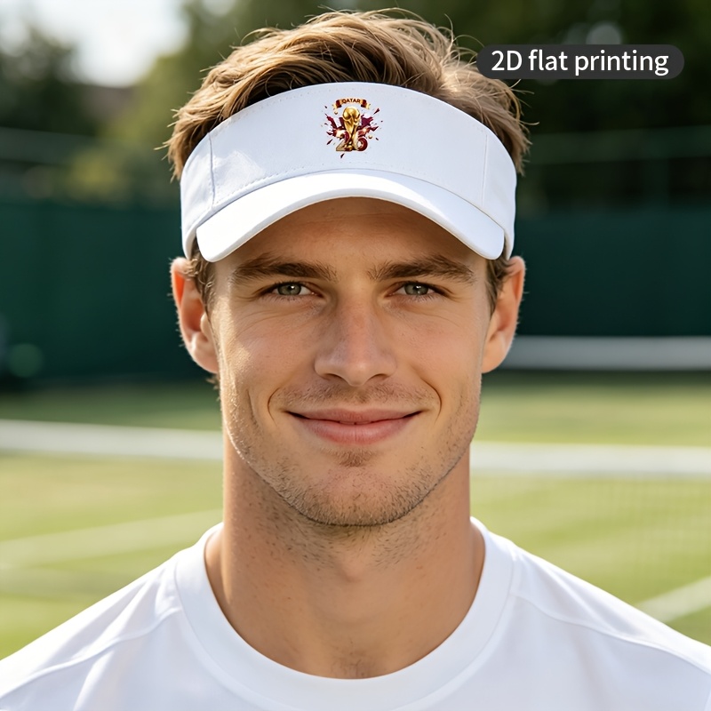 2026 qatar   visor hat suitable for men women breathable   closure cap with qatar print empty top hat for outdoor   for games parties tournaments unisex gift for