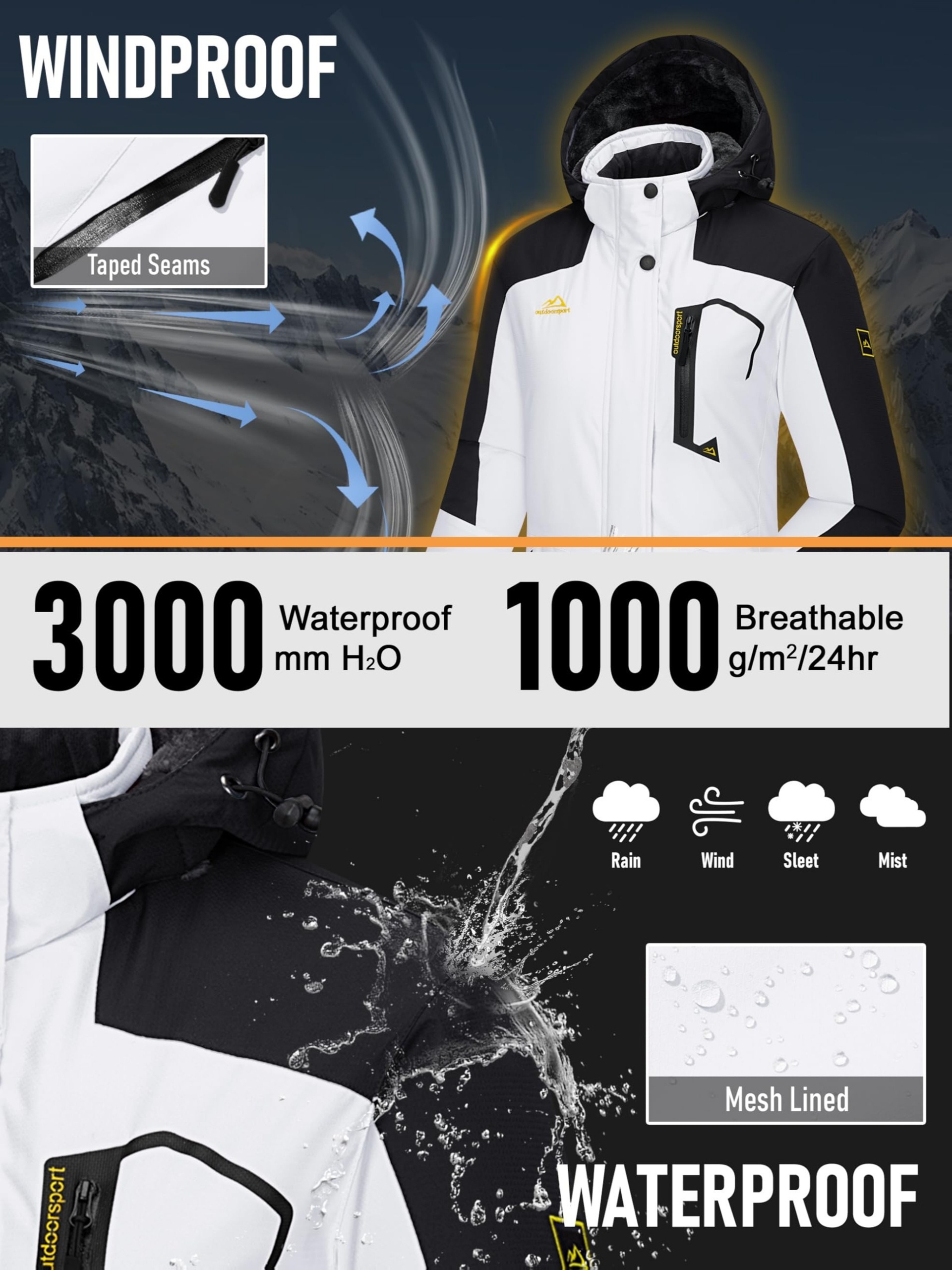 Winter Jacket Women Womens Ski Snowboard Jacket Thermal