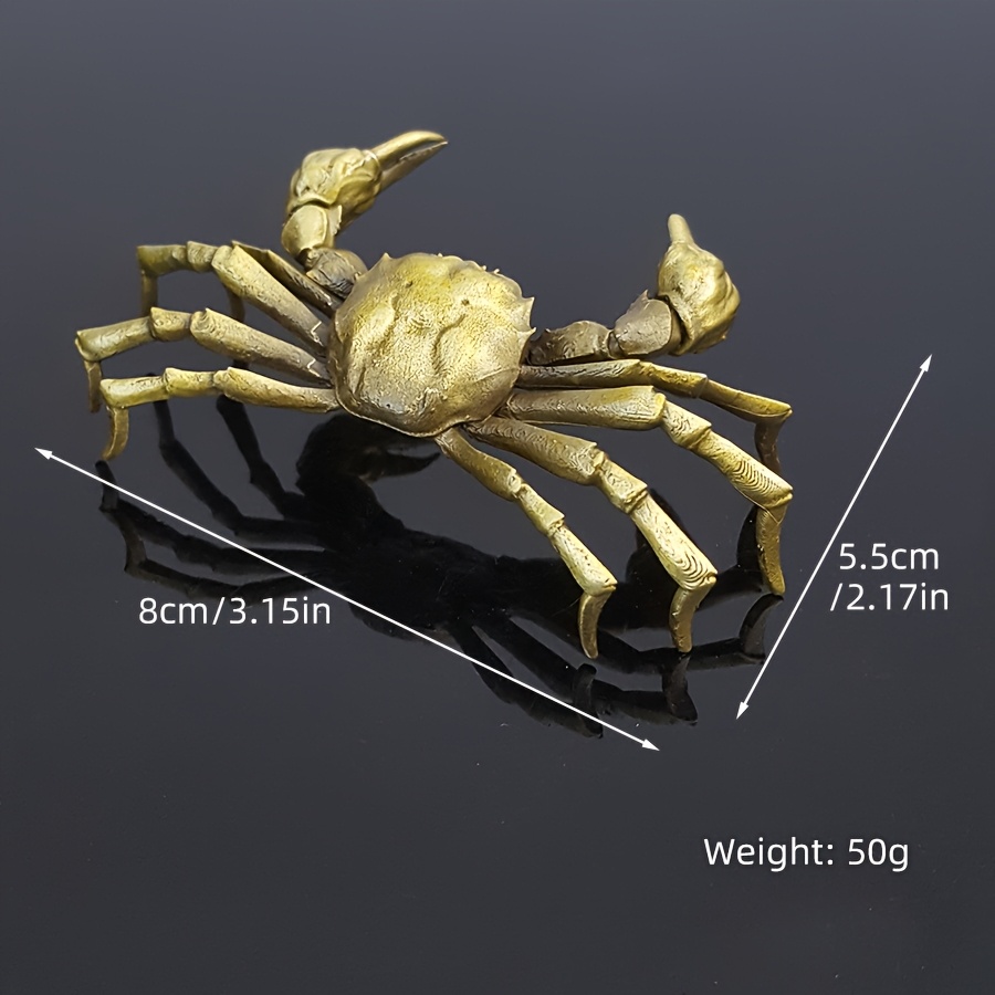 E-shop Eine Vintage Lebendige Krabbenstatue aus Legierung – Vielseitige Dekoration für Zuhause Büro, Ideal für Bücherregale, Wohnzimmer oder