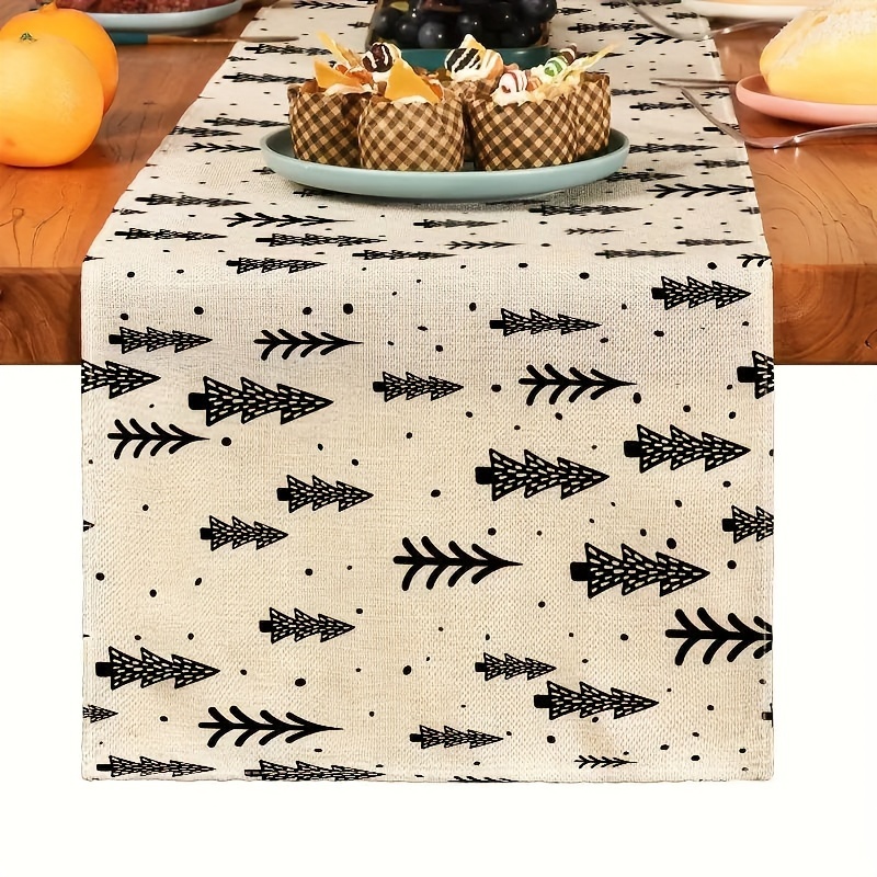 

Pine Branches Christmas Table Runner - Polyester Dining Decor, Holiday Parties & Kitchen , 13" X 72