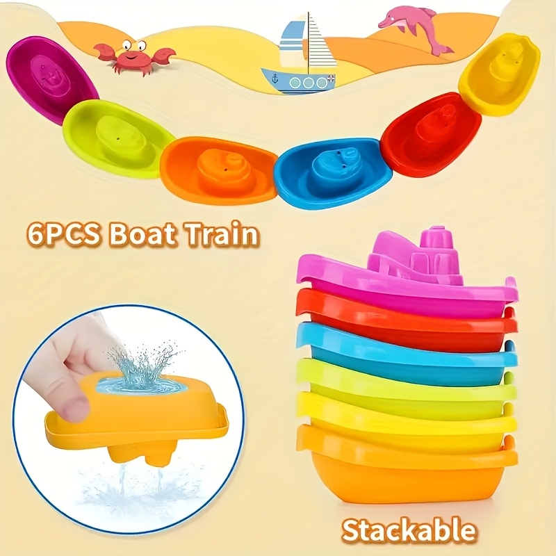 Colorful Boat Bath Toys for Babies