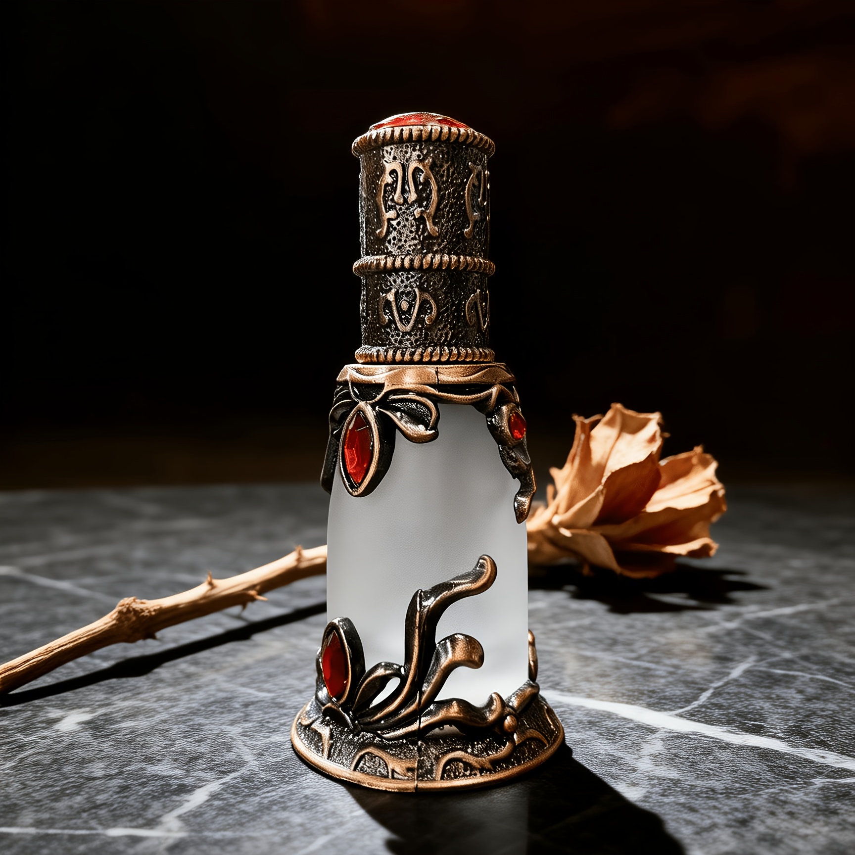 TEMU 15ml Vintage Dropper Bottle, Portable Personal Care Essential Oil Bottle, Arabic Style Decoration/crystal Decoration/dresser Decoration/home