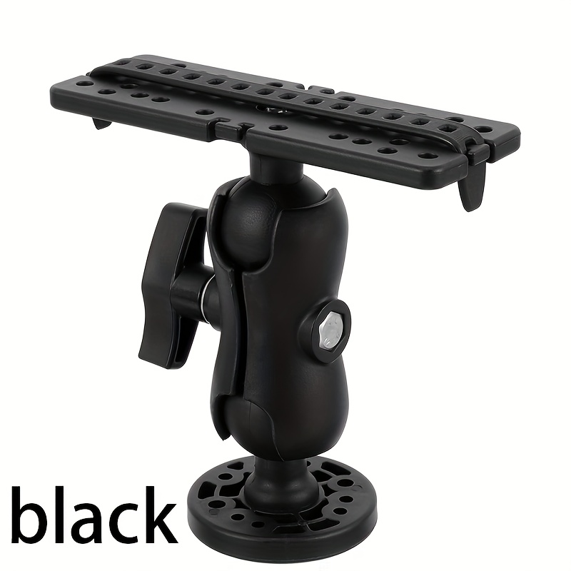 E-shop HQZOOMEE 360° Rotation Universal Fish Finder Mount - Robuste PA Nylon Basis für Marine, , Yacht und Bootsfangzubehör, Schwarz mit verstellbarer