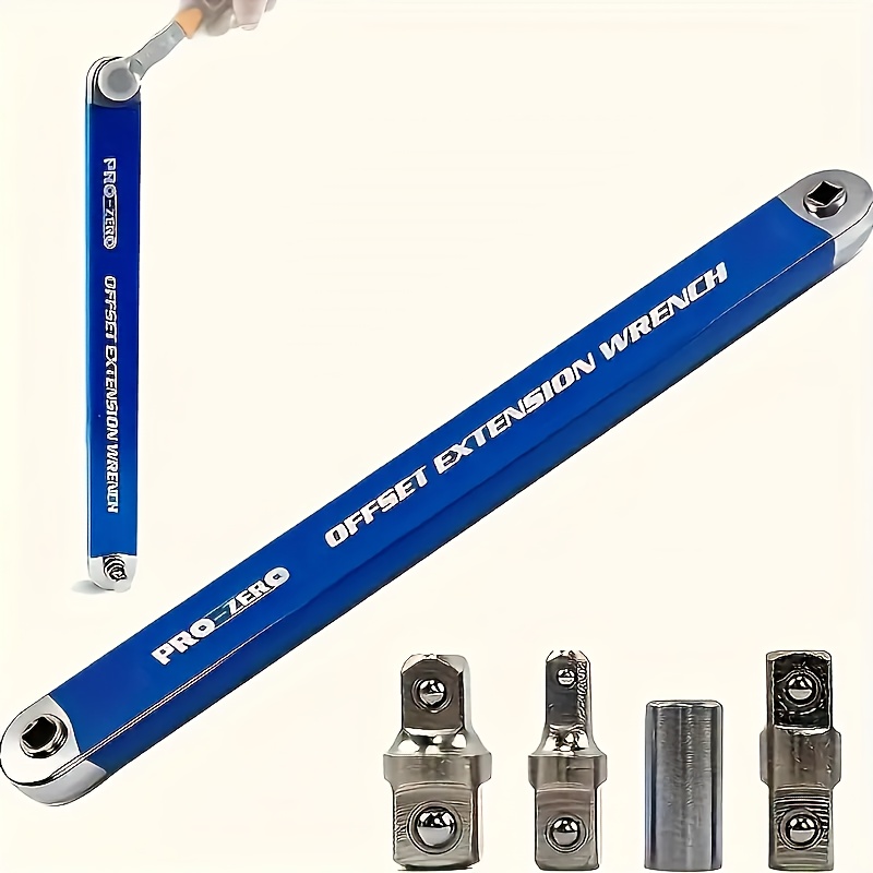 Impact Resistant Extension Wrench Set, Extension Wrench, Ratchet Extension Wrench, Dual Purpose Wrench With 12, 14, And 38mm Square Drive Adapters For In Tight Spaces.