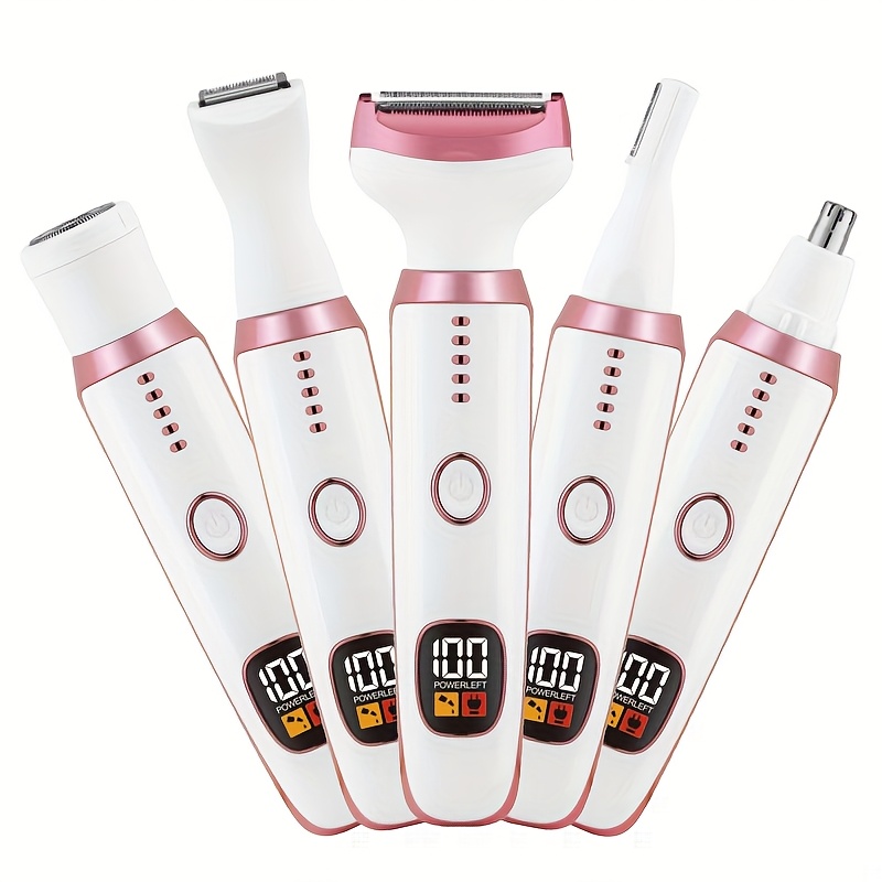 1pc   5 in 1 electric   and trimmer set for women usb rechargeable hair removal kit with   facial body leg bikini underarm grooming mechanical shaving 36v lithium battery Product details 2