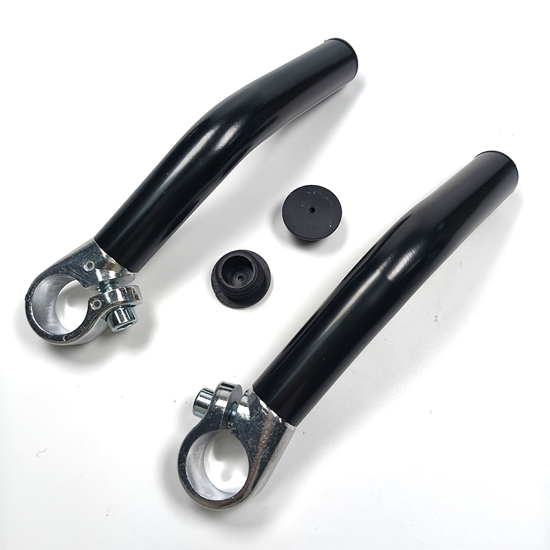 TEMU Aluminum Alloy Horn Mtb Auxiliary Handlebars, Ergonomic Bicycle Rest Handles With Bar End Plugs, Sturdy Bike Handlebar Guards, Universal Cycling