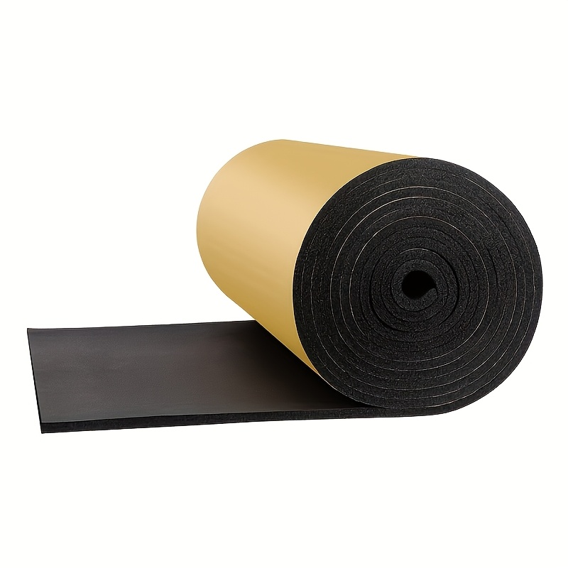 TEMU 1 Roll 15/10/6/3mm Thickness Car Hood Engine Heat Insulation Material Soundproofing Anti-vibration Soundproof Sticker Car Accessory 200 X 50cm /