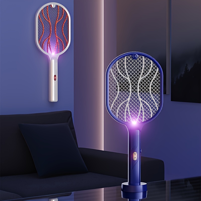 

1pc, Rechargeable Electric Mosquito Swatter, Usb Charging, Strong Power, Indoor Outdoor Use, Auto Mosquito Attraction, Wall-mountable Fly Zapper, 42cm Length, 17cm Width
