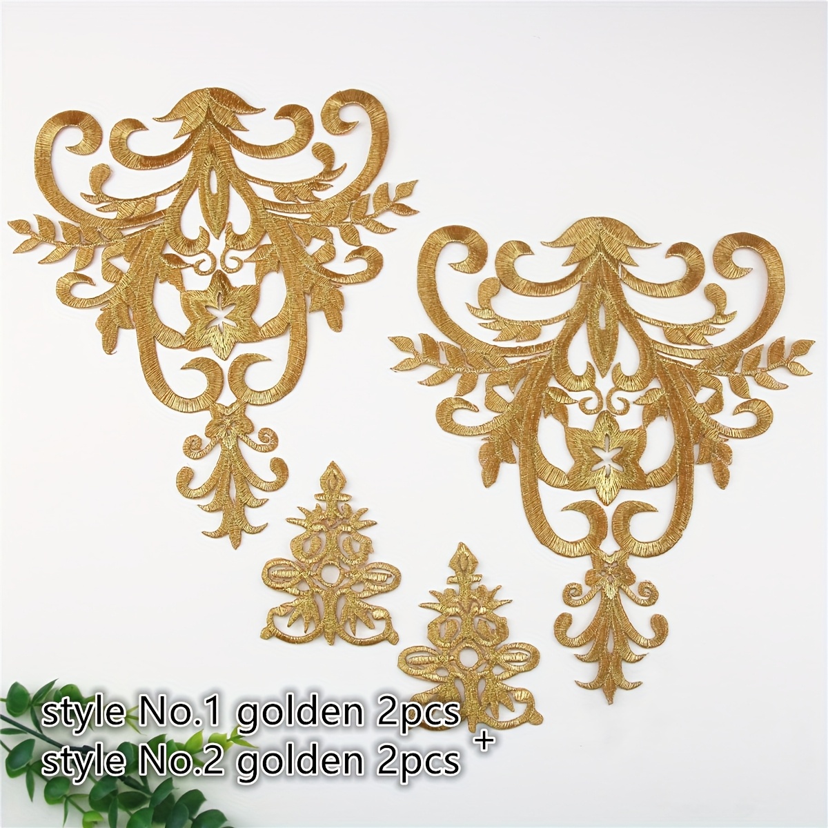 1 Set Of Hollow-out Embroidery Cloth Patch Dress Clothing Handbag Packaging Ornament Additions