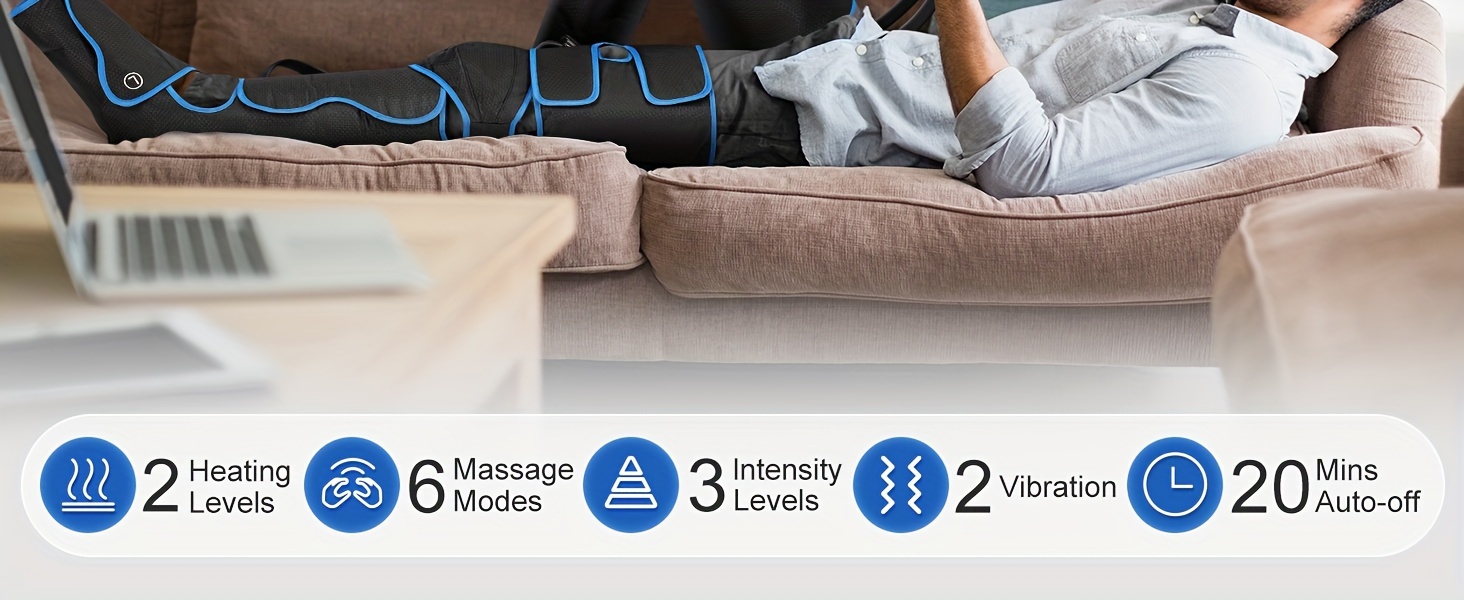 leg massager leg massager with air compression for circulation relaxation with 6 modes 3 vibration birthday christmas gifts for women men details 1
