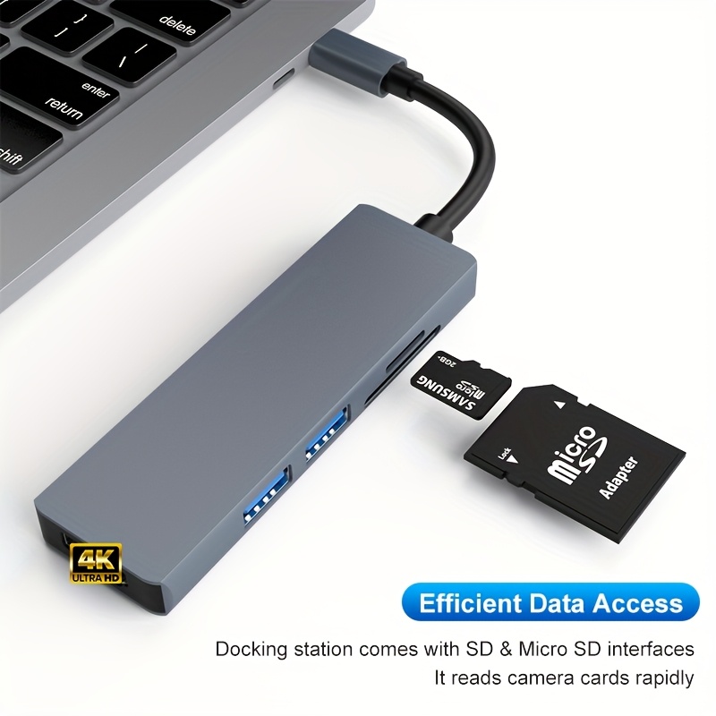 5in multiport adapter 4k hdtv dongle sd tf card Temu