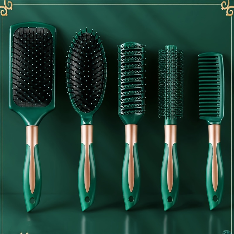 

5pcs/set Hairdressing Combs Set, Air Cushion Comb, Round Curling Hair Brush, Detangling Hair Comb, Anti Static Hair Comb