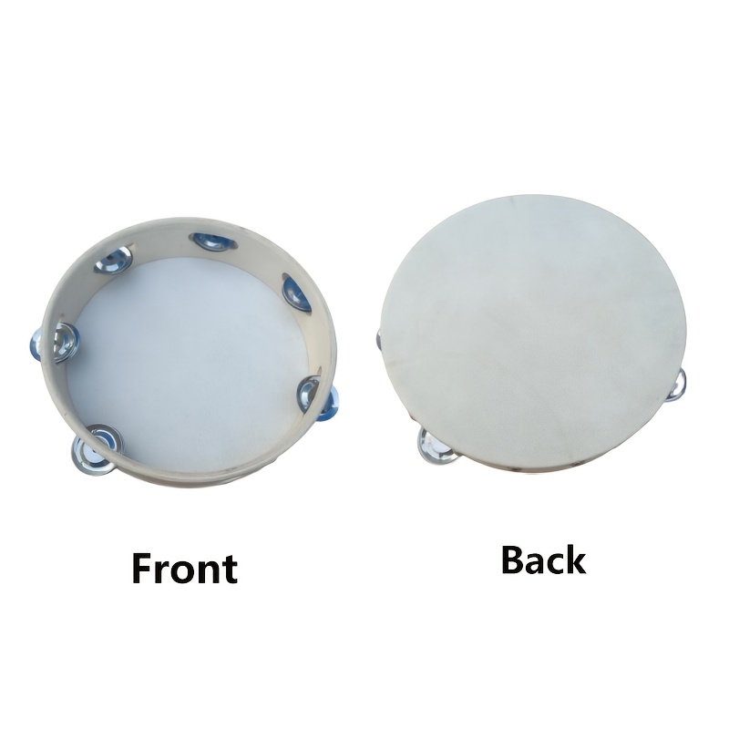 TEMU Wooden Hand-held Drum With A Metal Bell, A Single-row Percussion Instrument Suitable For Adults, Ktvs, Parties, Games, Decorated, A Party Tool,