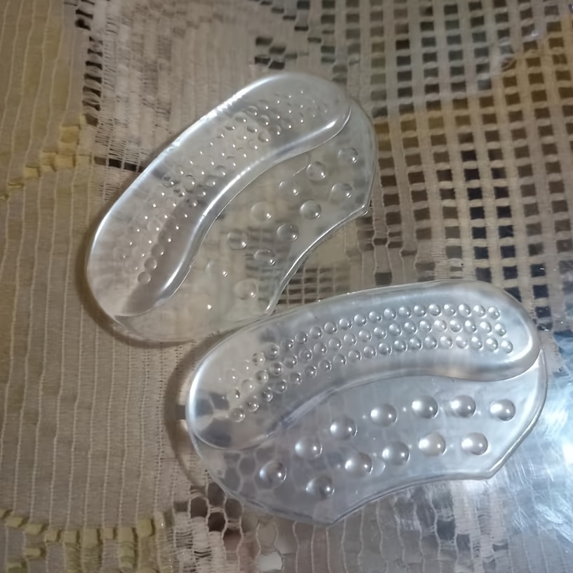 TEMU 6pcs Heel Grips - Anti-blister And Anti-slip With Massage Points, Size Adjuster, High Heel Heel Pads, Gel Half-size Inserts