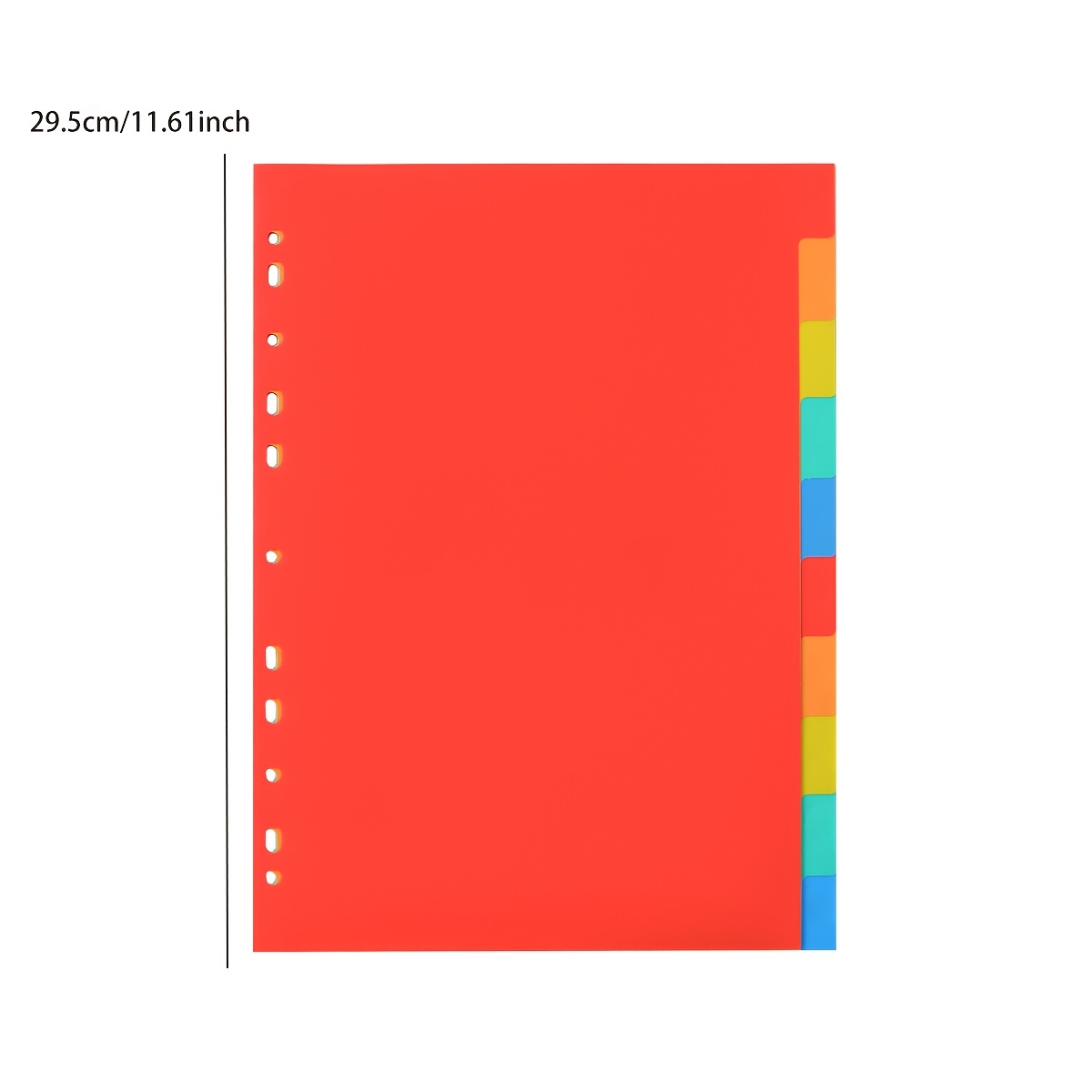 E-shop Ein Set A4/11-Loch-Indexseiten, Klassifizierungsseiten aus Kunststoff, Loseblattordner, Paginierungs-Papier, Trennpapier, Farbindexseiten