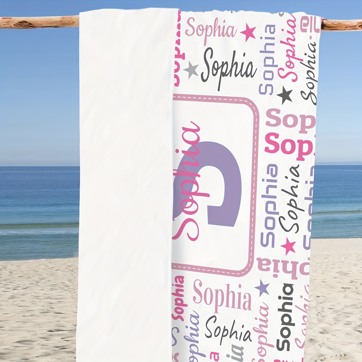 Name Customized Beach Towel Super Absorbent Swimming Towel - Temu Canada