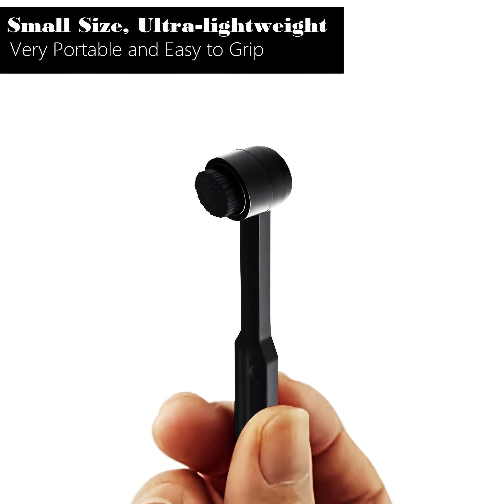 TEMU Cepillo de limpieza para discos de vinilo | Cepillos de limpieza de agujas de plástico para discos, limpieza de suciedad y polvo, negro,