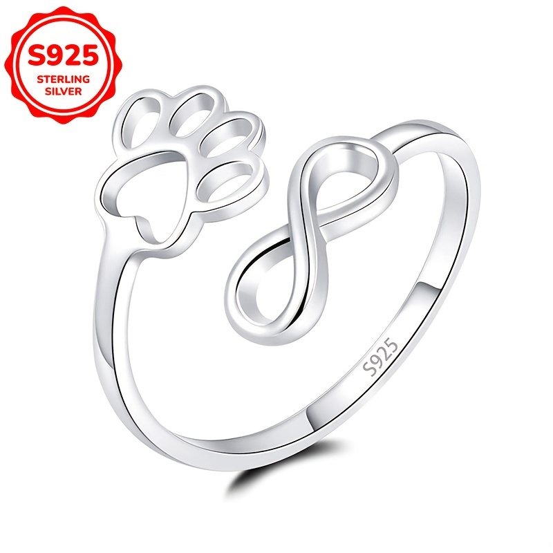 

925 Sterling Silver Cute Paw + High Quality Jewelry Suitable For Men And Women Daily Outfits Gift For Family/ Friends/ Lover