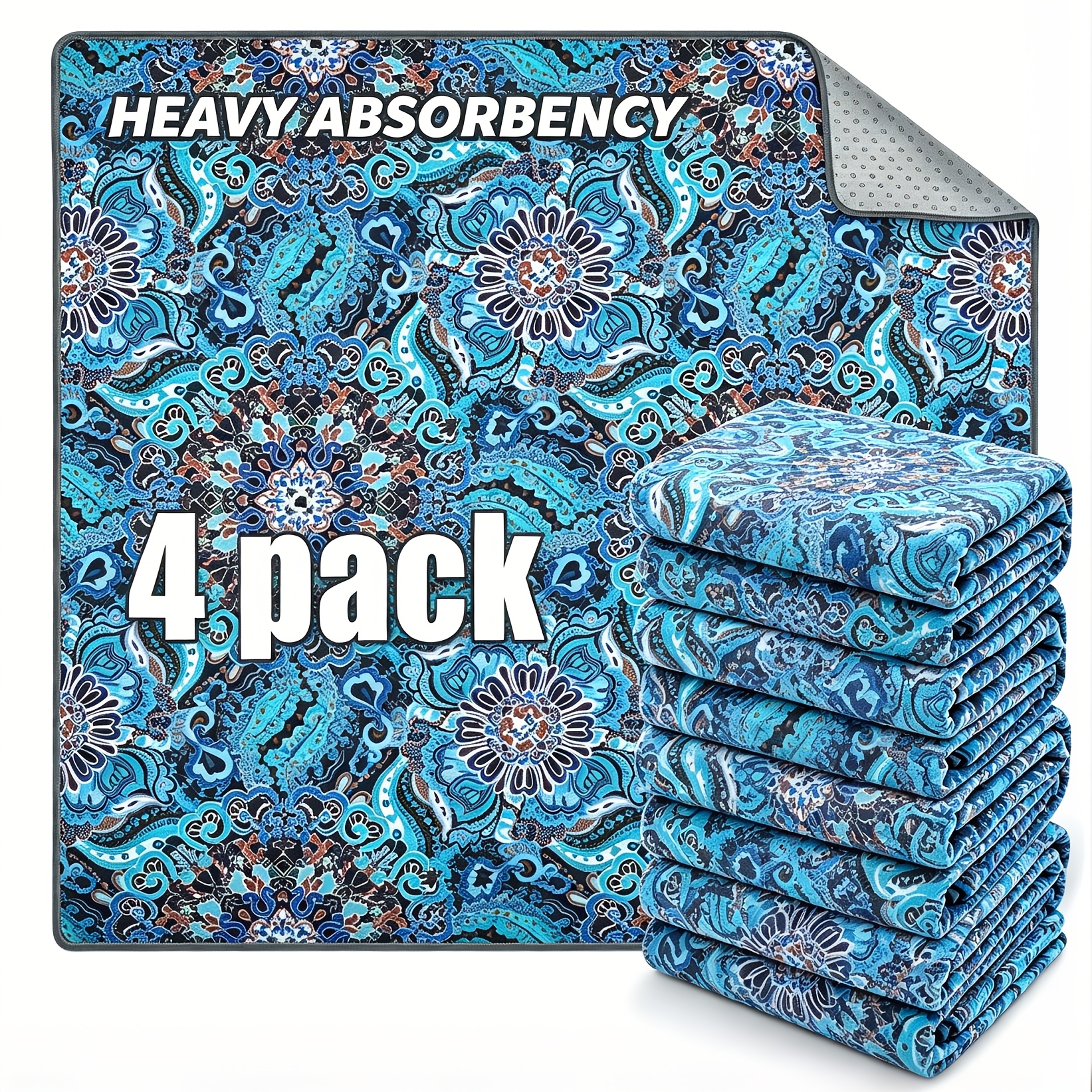 TEMU 4-pack 31x36in Super Absorbent Washable Pads, Waterproof Quick-dry Nursing Pads, Reusable Urinating Pads For Pregnant Women And Adults,