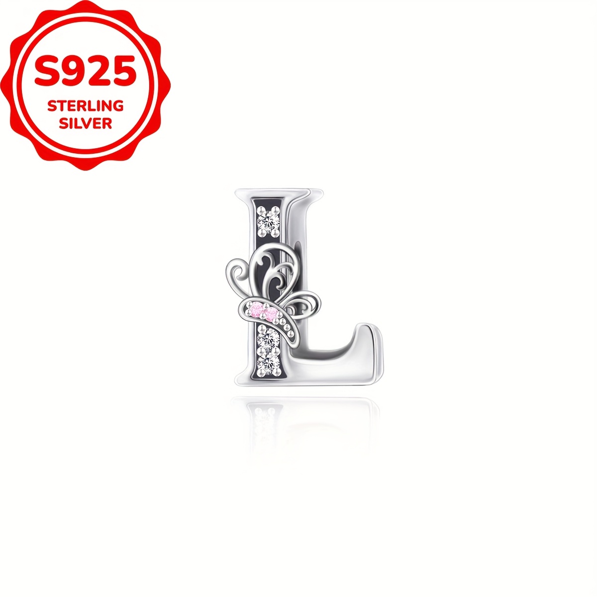 1pc 925 Sterling Silvery Alphabet Letter Charms Beads Fit Original Charms Bracelet Making