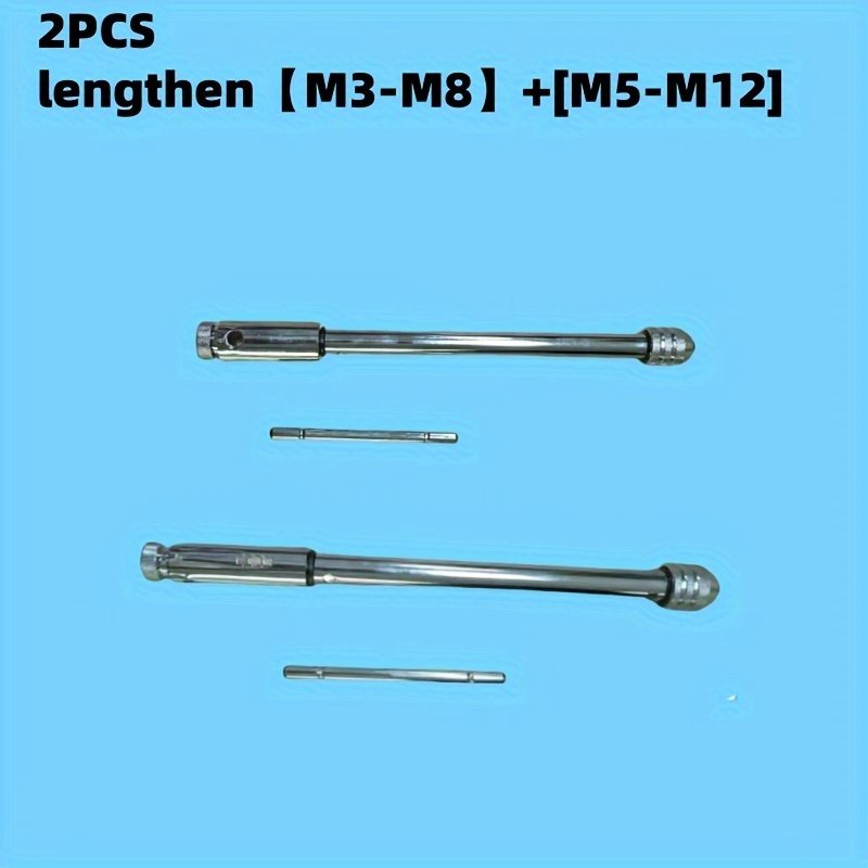 Image of Ratchet Tap Wrench Extended M3-m8/m5-m12 Tap Wrench, Adjustable Ratchet, Long Tap Thread Wrench, T-type Ratchet Tap Wrench