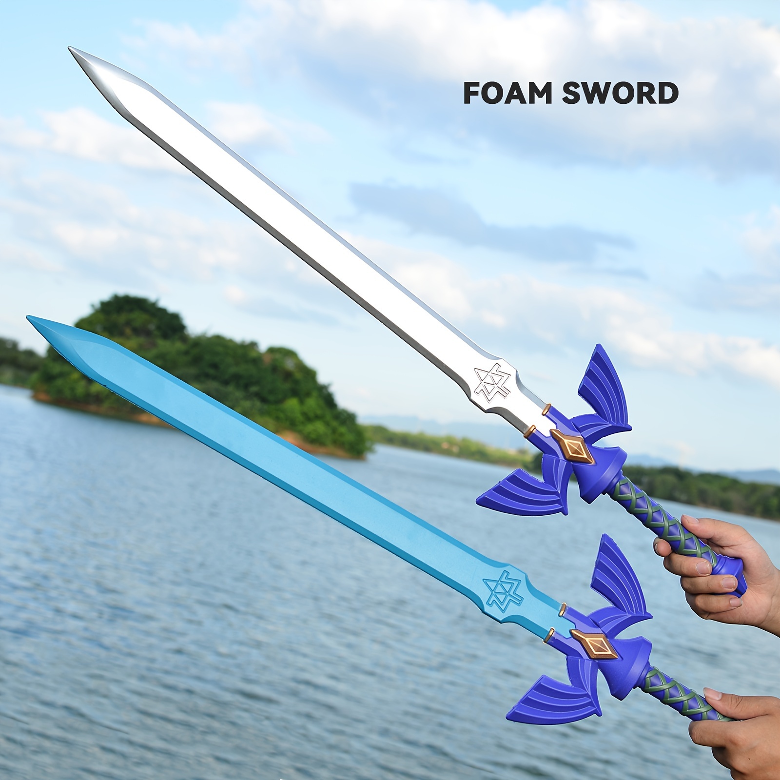 

Foam Sword Prop For Halloween - Cosplay & Role-play Weapon, 2 Color Options