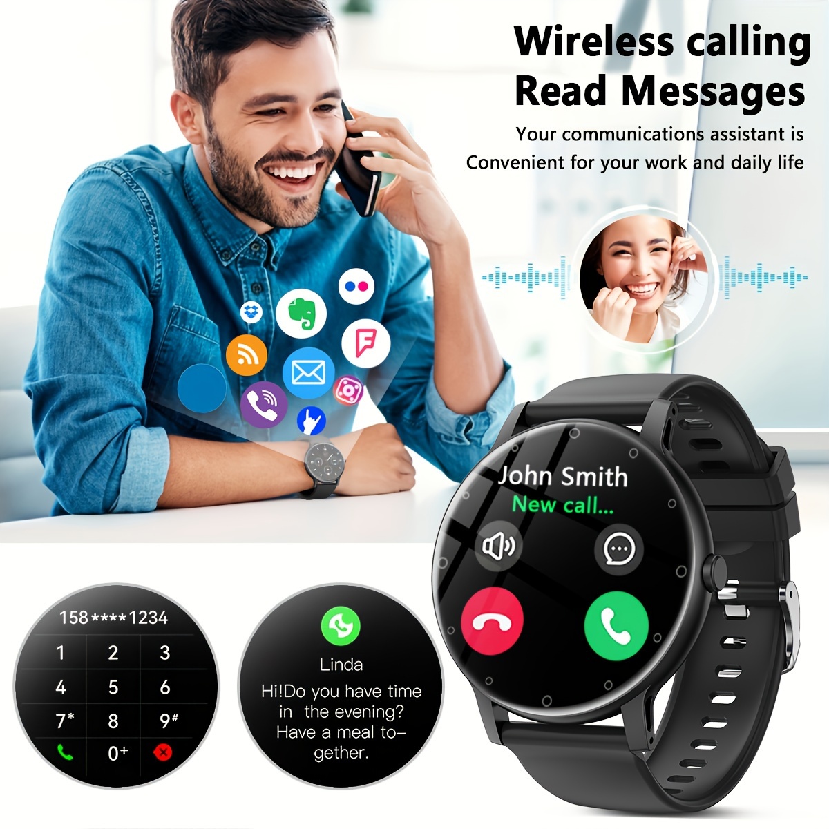 Smart Watch 1 39 Full Touch Screen With Sleep Wireless Call