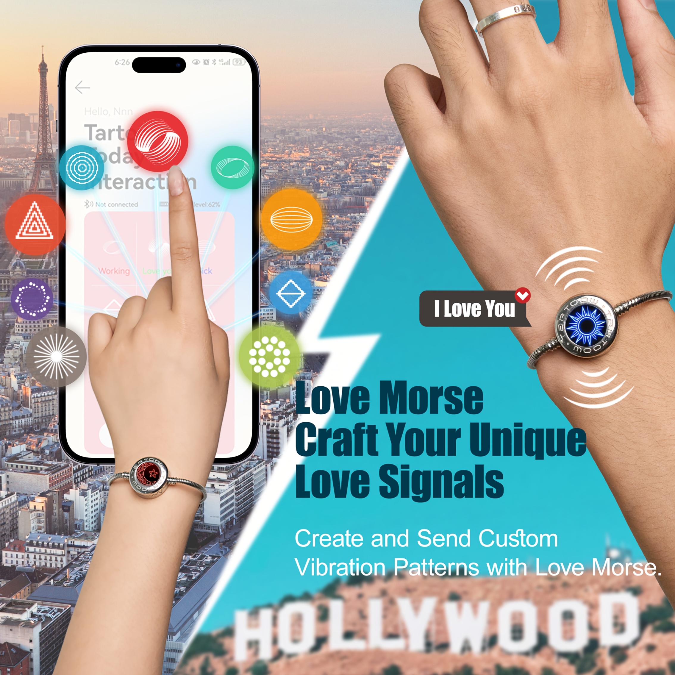 couple armbänder vibration touch vibration bracelets long distance relationship