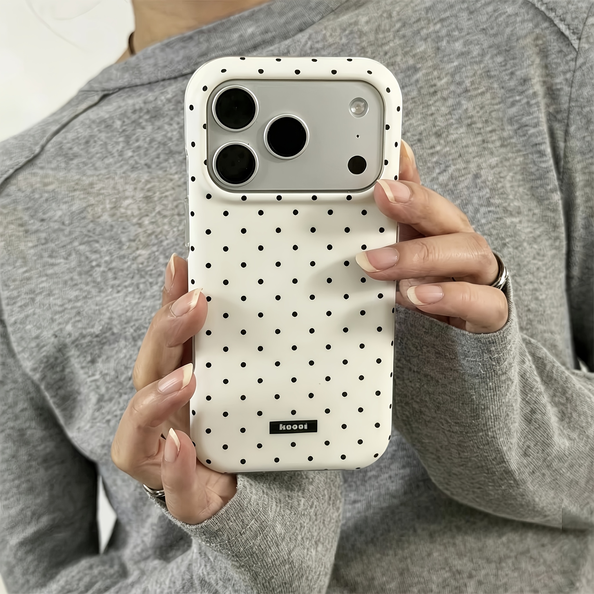 TEMU Чохол для телефону - Чохол для телефону: Ins Spring Fresh Contrast Polka Dot Pattern, підходить для Iphone 18/17/17 Pro Max/17 Pro/17/16/11/13/