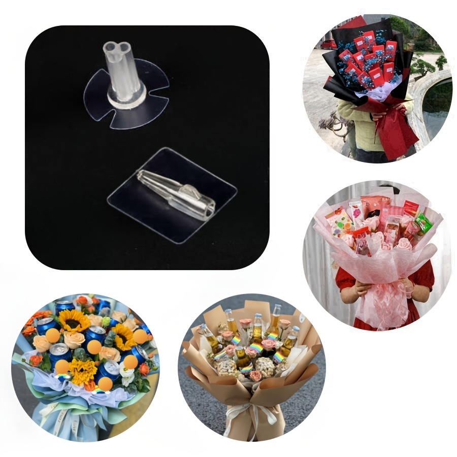 

A Set Of 20 Plastic Bouquet Holders For Supporting Flower Bouquets, Diy Handmade And , Professional Flower Shops For Flower Packaging Supplies, Christmas, Valentine's Day And Holiday Gifts