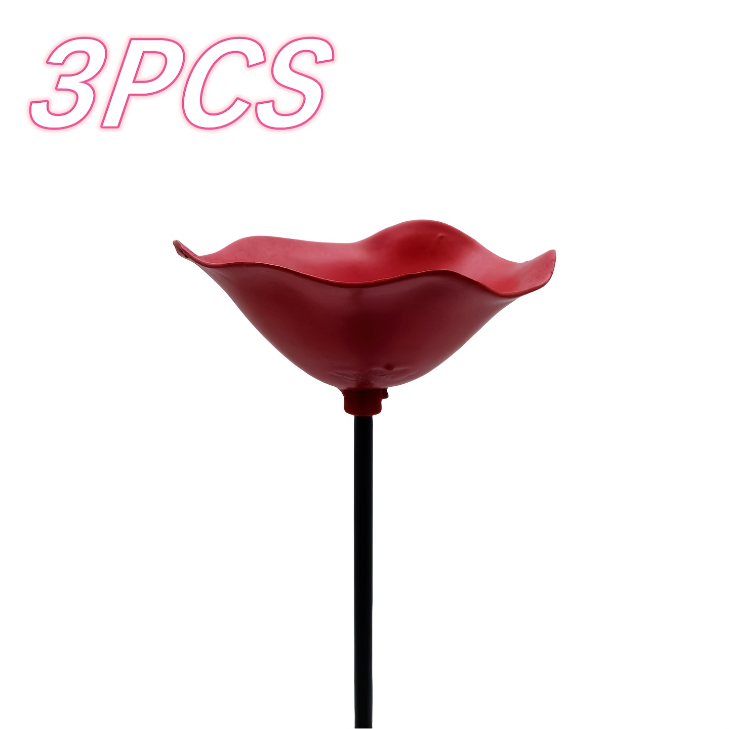 Image of 3pcs Metal And Bee Feeder - And Bee Drinking Cup, Vibrant Garden Art, For Nature Enthusiasts, Outdoor Decoration For Gardens Or Patios, Decorative Petals | Durable Garden Items, Garden Decorations