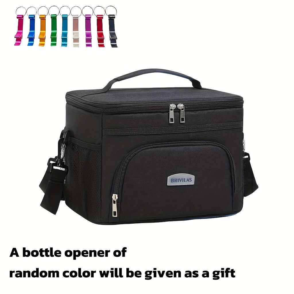 TEMU Produit d'isolation extérieur cationique incluant un ouvre-bouteille, sac de conservation en papier d'aluminium épais, sac isotherme à main à