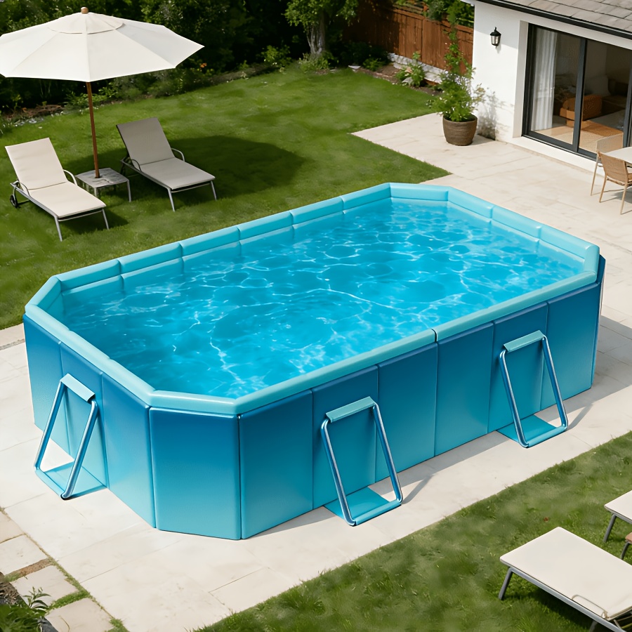 1pc of Summer Premium Family Swimming Pool, No Need for Inflation, Ready to Use Pool, Sturdy Support for Greater Stability, The Best Choice for Outdoor Gatherings, Parties And Entertainment Equipment, with Scratch Resistant Floor Mats Included