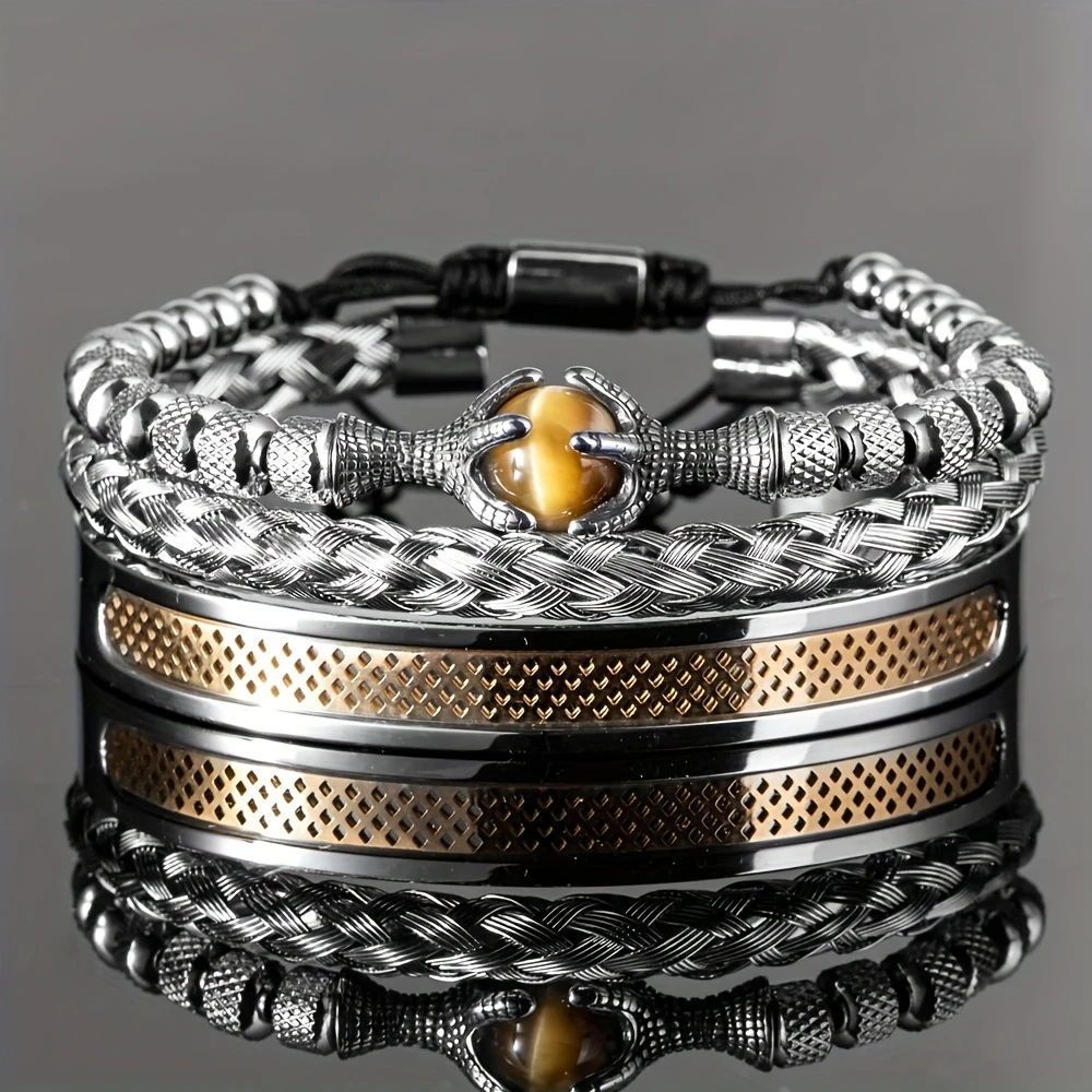 mens bangle stainless steel bracelet mens claw bangle details 2