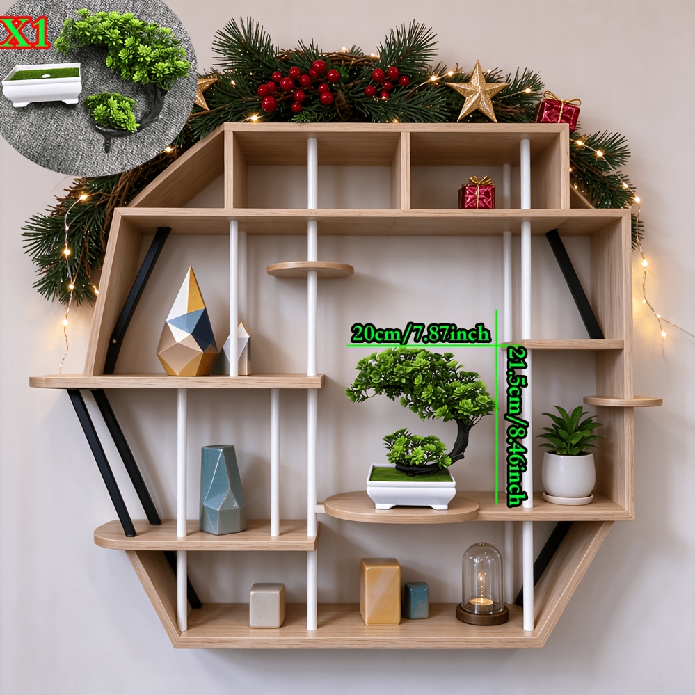 TEMU Nouveau bonsaï de pin ancien simulé, , au design esthétique et au volume imposant, adapté aux présentoirs d'entrée, aux postes de travail de