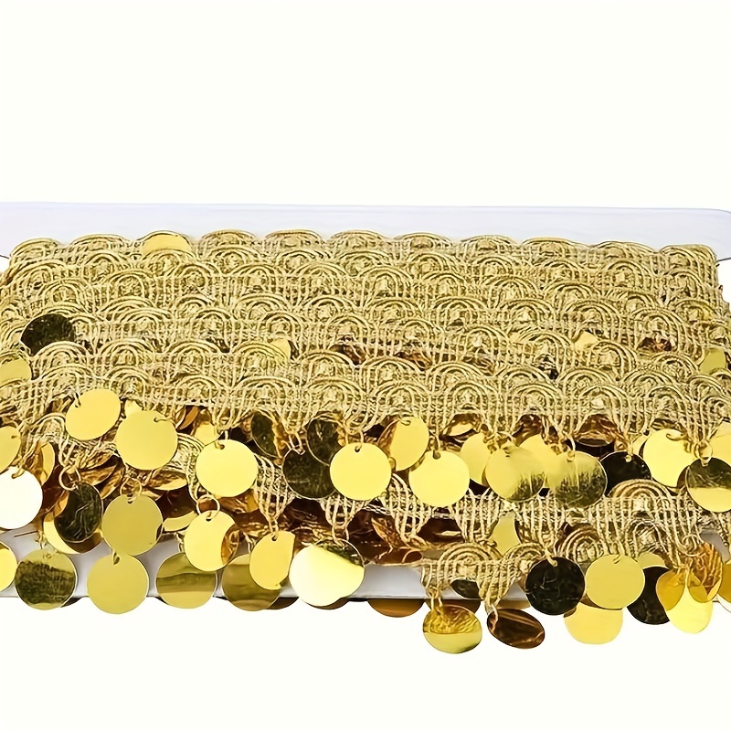 1pc/5 Yards Belly Dance Chain Belt, Tassel Round Coin Hip Scarf, Fabric Accessory, Dance Accessory